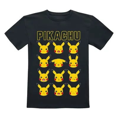 Pokémon Kids - Pikachu Faces detské tricko černá