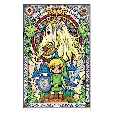 The Legend Of Zelda Stained Glass plakát vícebarevný