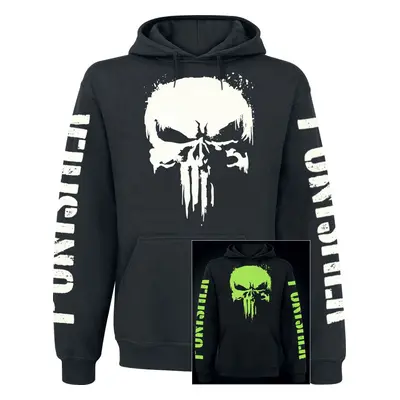 The Punisher Skull -svítí v tmě Mikina s kapucí černá