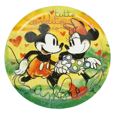 Mickey & Minnie Mouse Sada talířů na pizzu Mickey & Minnie talíre vícebarevný