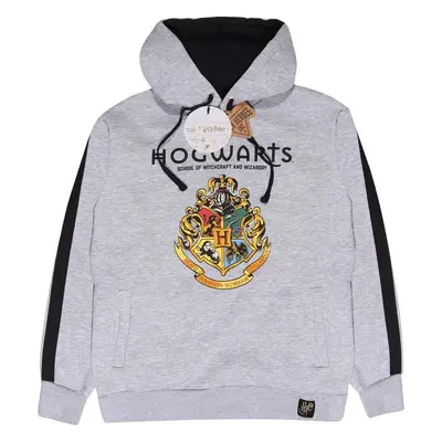 Harry Potter Hogwarts Crest Mikina s kapucí prošedivelá