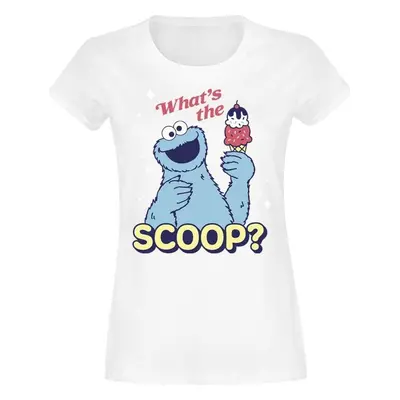 Sesame Street Cookie Monster - Scoop Dámské tričko bílá