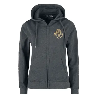 Harry Potter Hogwarts Home Dámská mikina s kapucí na zip charcoal