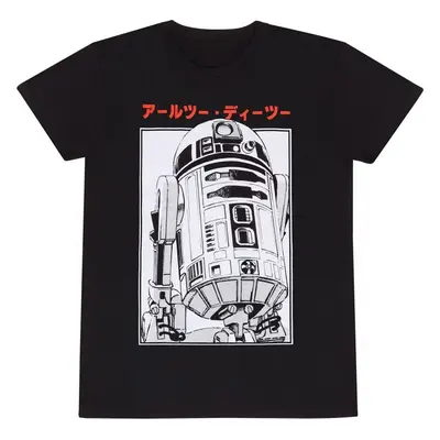 Star Wars R2D2 Katakana Tričko černá