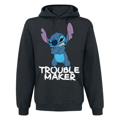 Lilo & Stitch Stitch - Trouble Maker Mikina s kapucí černá