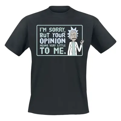 Rick And Morty Your Opinion Tričko černá