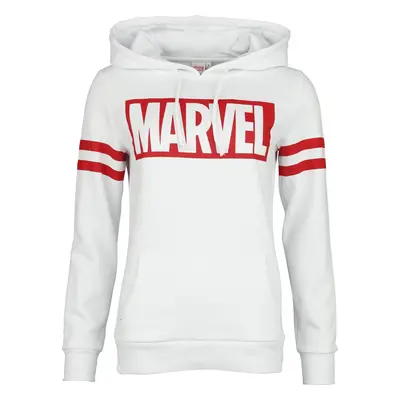 Marvel Logo Dámská mikina s kapucí bílá