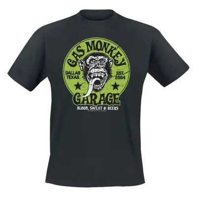 Gas Monkey Garage Green Logo Tričko černá