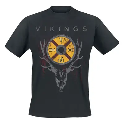 Vikings Deer Tričko černá