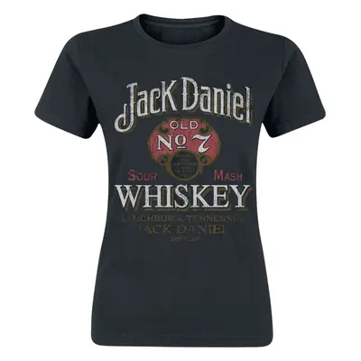 Jack Daniel's Tričko Vintage Distress Dámské tričko černá