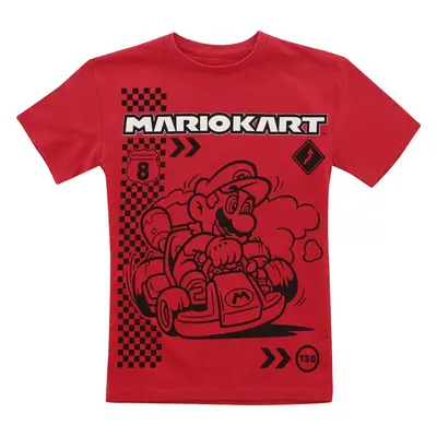 Super Mario Kids - Kart Champion detské tricko červená