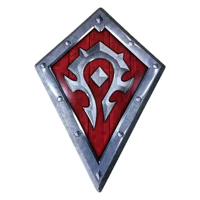 World Of Warcraft Horde Shield plechová cedule stríbrite cervená