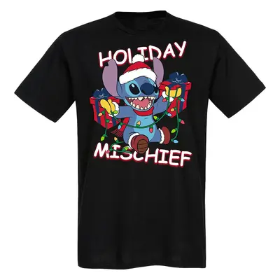 Lilo & Stitch Stitch - Holiday Mischief Tričko černá