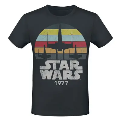 Star Wars Rainbow Retro Tričko černá