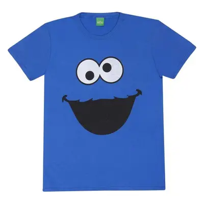 Sesame Street Cookie Monster Face Tričko královská modrá