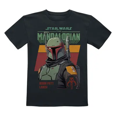 Star Wars Kids - The Mandalorian - Boba Fett Lives detské tricko černá