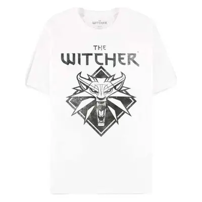 The Witcher Wolf Logo Tričko bílá