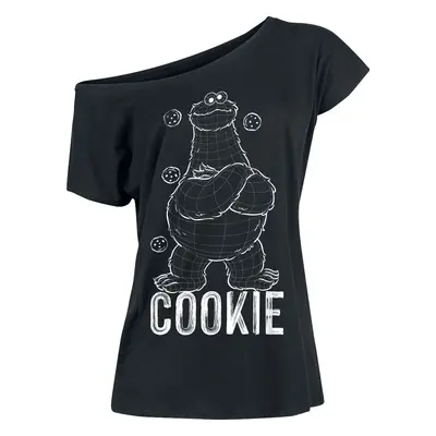 Sesame Street Cookie Dámské tričko černá