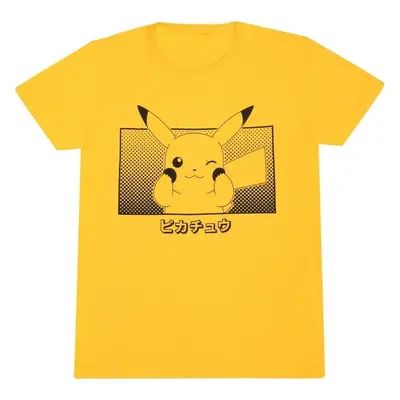 Pokémon Pikachu Katakana Tričko žlutá