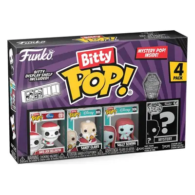 The Nightmare Before Christmas Balení 4 ks vinylových figurek Santa Jack Skellington, Sandy Claw