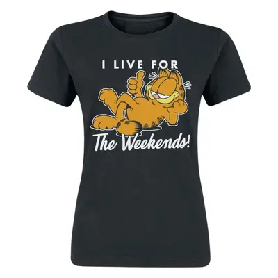 Garfield Live for the Weekend Dámské tričko černá