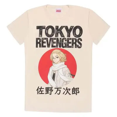 Tokyo Revengers Manjiro Sano Red Circle Tričko písková