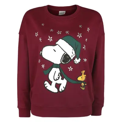 Peanuts Oversized svetr Snoopy - Snow Dámská mikina červená