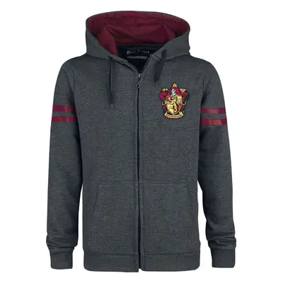 Harry Potter Gryffindor Sport Mikina s kapucí na zip šedá/bordová