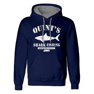 Der weisse Hai Quints Shark Fishing Mikina s kapucí námořnická modrá