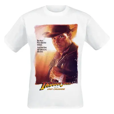 Indiana Jones The Last Crusade Poster Tričko bílá