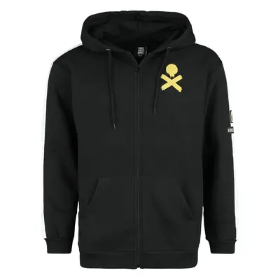 Skull & Bones Cross Mikina s kapucí na zip černá