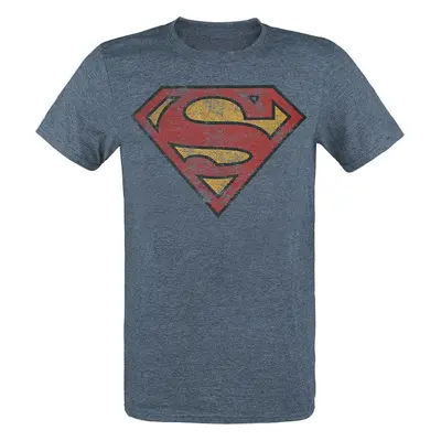 Superman Logo Tričko smíšená modrá