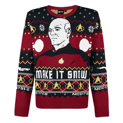 Star Trek Make It Snow Pletený svetr vícebarevný