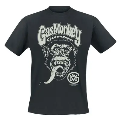 Gas Monkey Garage Big Brand Logo Tričko černá