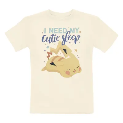 Pokémon Kids - Pikachu - I Need My Cutie Sleep detské tricko béžová