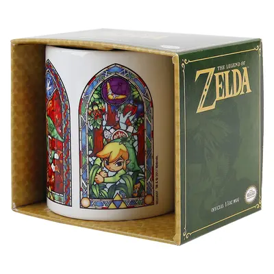 The Legend Of Zelda Stained Glass Hrnek bílá