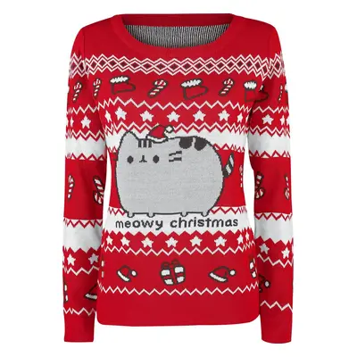 Pusheen Meowy Christmas Pletený svetr vícebarevný