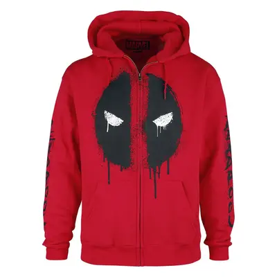 Deadpool Deadpool - Logo Mikina s kapucí na zip červená