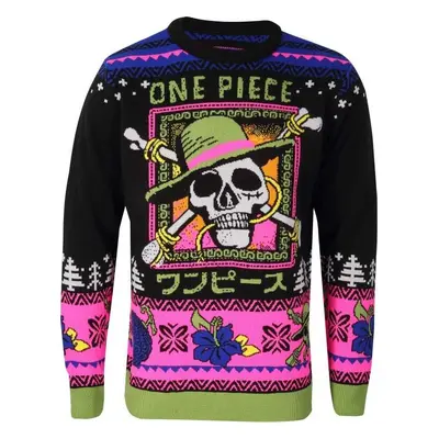 One Piece Skull Pletený svetr vícebarevný