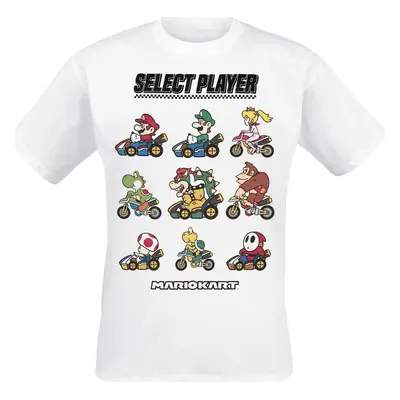 : Super Mario Kart - Choose Your Driver Tričko bílá