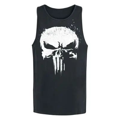 The Punisher Sprayed Skull Logo Tank top černá