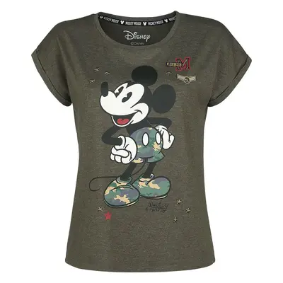 Mickey & Minnie Mouse Military Dámské tričko khaki