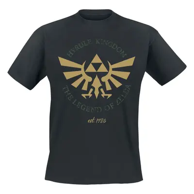 The Legend Of Zelda Hyrule Crest Tričko černá