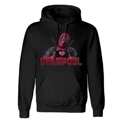 Deadpool Heart U Mikina s kapucí černá