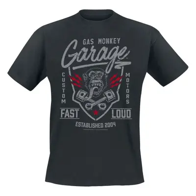 Gas Monkey Garage Fast'n Loud Tričko černá