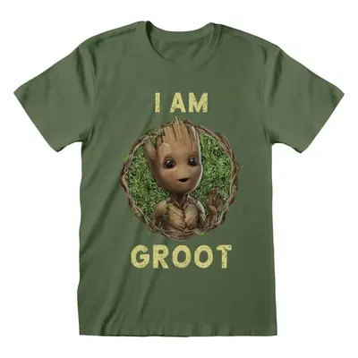 Strážci galaxie I Am Groot - Seventies Style Tričko olivová