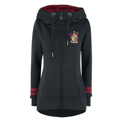 Harry Potter Gryffindor Dámská mikina s kapucí na zip černá