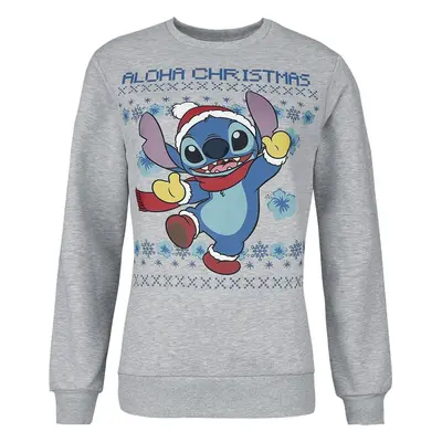 Lilo & Stitch Aloha Christmas Dámská mikina šedá