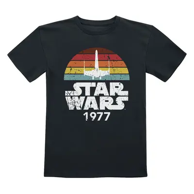 Star Wars Kids - Rainbox X-Wing 1977 detské tricko černá