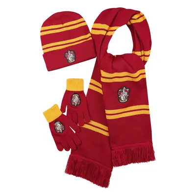 Harry Potter Gryffindor - Winter-Set zimní souprava cervená/žlutá